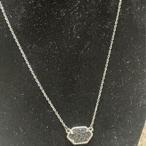 Silver And Black Necklace